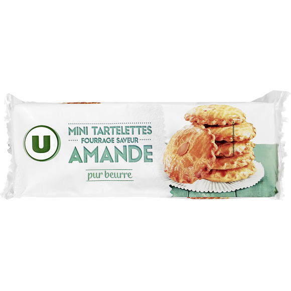 U Mini tartelette pur beurre fourrage saveur amande  270g