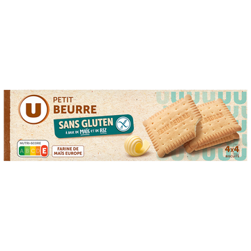 U SANS GLUTEN Petit beurre sans gluten  paquet de 130g