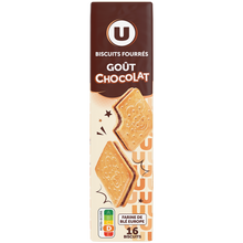 U Biscuits fourrés carrés au chocolat - x 16 - Paquet de 295g