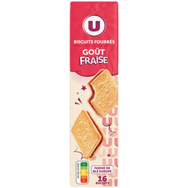 U Biscuits goût fraise , paquet de 295g