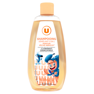 U Shampooing démêlant Enfant, Parfum pêche abricot - 250ml