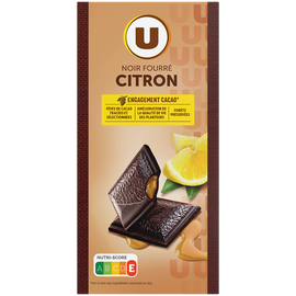 U Chocolat noir fourré citron et ganache - tablette - 125g