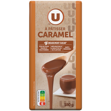 U Chocolat au lait à patisser caramel Tablette de 180g