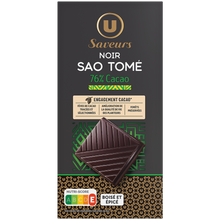 U SAVEURS Chocolat noir 76% de cacao du Sao Tomé Tablette de 100g