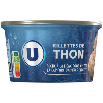 U Rillettes de thon pêché à la ligne  boîte de 125g