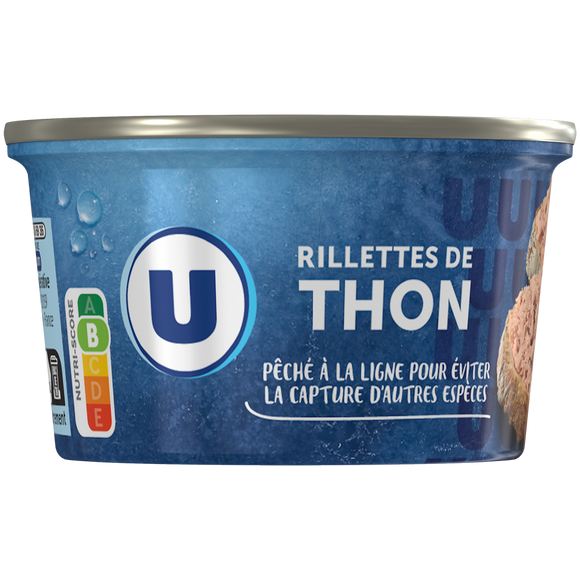 U Rillettes de thon pêché à la ligne  boîte de 125g