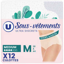 U Sous-vêtements incontinence femme - Taille M - x12