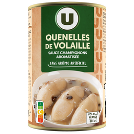 U Quenelles de volaille sauce champignons  boîte de 400g