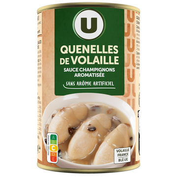 U Quenelles de volaille sauce champignons  boîte de 400g