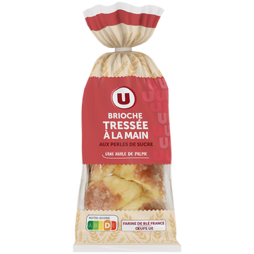 U Brioche tressée aux perles de sucre  450g