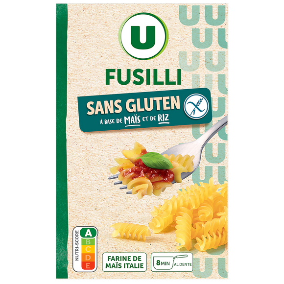 U SANS GLUTEN Fusilli sans gluten , 400g