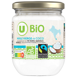 U BIO Huile vierge de noix de coco bio - Bocal 225ml