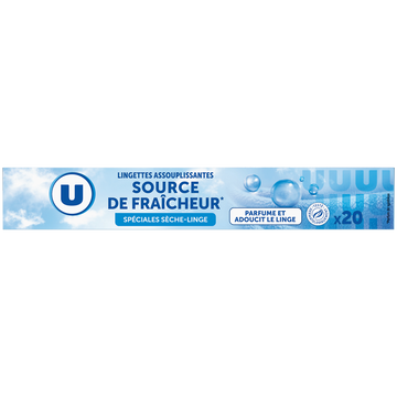 U Lingettes assouplissantes spéciale sèche linge  x20