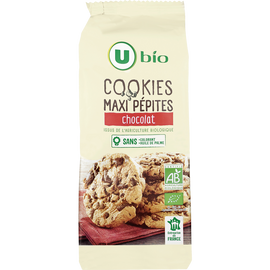 U BIO Cookies bio maxi pépites de chocolat paquet de 184g