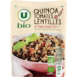 U BIO Quinoa lentilles et tomates  boîte de 250g