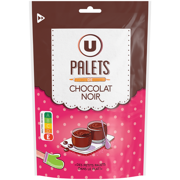 U Palets chocolat noir  paquet de 200g