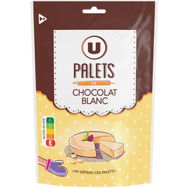 U Palets chocolat blanc  sachet de 200g