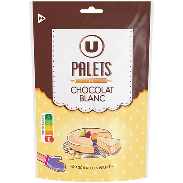U Palets chocolat blanc  sachet de 200g
