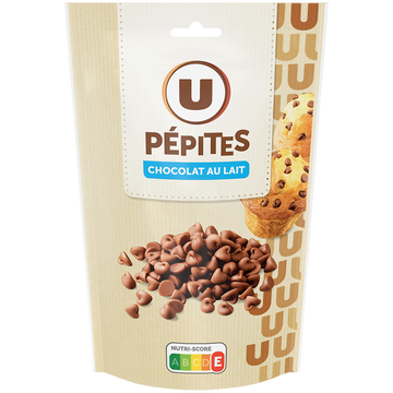 U Pépites de chocolat lait sachet de 100g