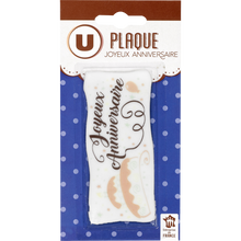U Plaque joyeux anniversaire paquet de 7g