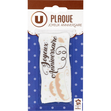 U Plaque joyeux anniversaire paquet de 7g