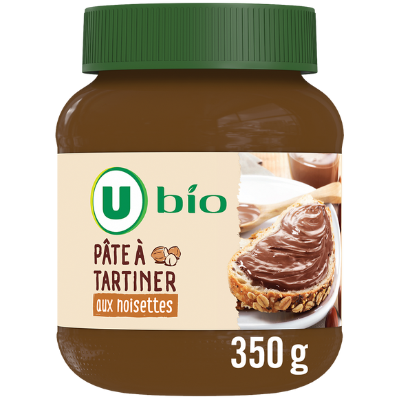 U BIO Pâte à tartiner aux noisettes sans huile de palme 350g