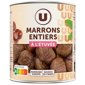 U Marrons entiers à l'étuvée - Boîte de 510g net égoutté