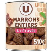 U Marrons entiers à l'étuvée - Boîte de 510g net égoutté