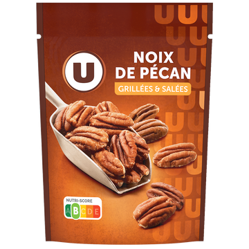 U Noix de pécan grillées et salées  sachet de 75g
