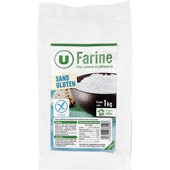 U SANS GLUTEN Mix pâtisserie et cuisine sans gluten 1kg