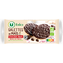 U BIO Galette de mais nappée de chocolat noir boîte de 100g