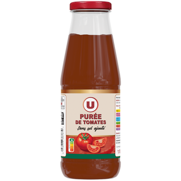 U Purée de tomates fraîches sans sel ajouté  bouteille de 700g