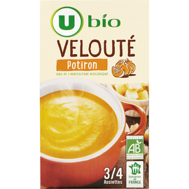 U BIO Soupe Velouté de potiron brique de 1l