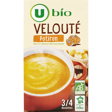 U BIO Soupe Velouté de potiron brique de 1l