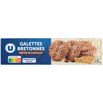 U Biscuits Galettes bretonnes aux pépites de chocolat 130g