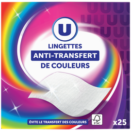 U Lingettes anti-transfert de couleurs  x25