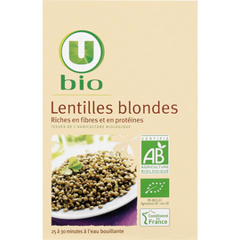 U BIO Lentilles blondes, paquet de 500g