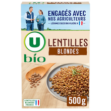 U BIO Lentilles blondes, paquet de 500g