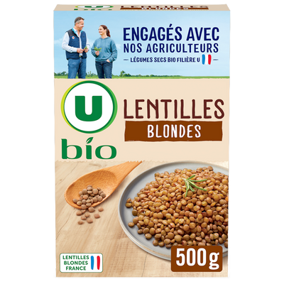 U BIO Lentilles blondes, paquet de 500g