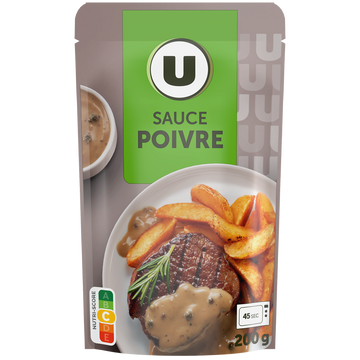 U Sauce liquide au poivre  sachet de 200g