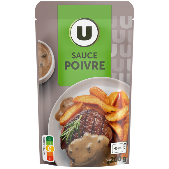U Sauce liquide au poivre  sachet de 200g