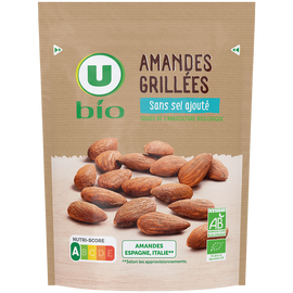 U BIO Amandes grillées  paquet de 100g