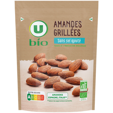 U BIO Amandes grillées  paquet de 100g
