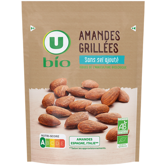 U BIO Amandes grillées  paquet de 100g