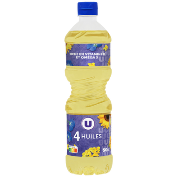 U Mélange 4 huiles  bouteille de  50cl