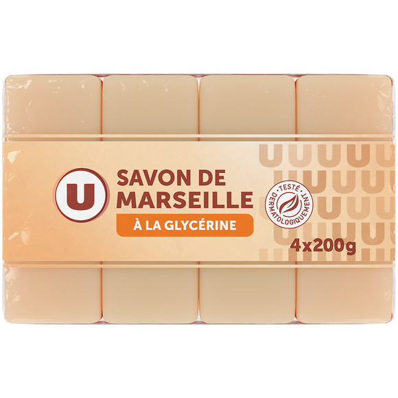 U Savon de Marseille glycériné 4x200g