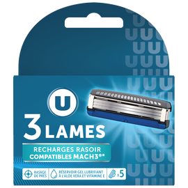 U Recharge universelle homme compatible Mach3 3 lames U x5