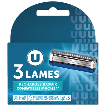 U Recharge universelle homme compatible Mach3 3 lames U x5