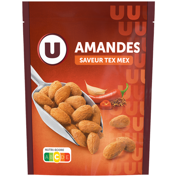 U Amandes saveur Tex Mex, sachet de 100g