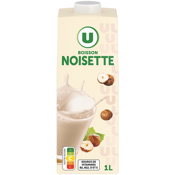 U Boisson végétale saveur noisette 1L